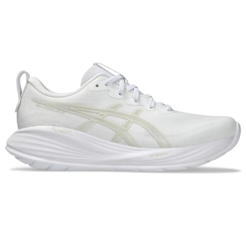 ASICS Women's Gel-Cumulus 27 Running Shoes, 11, White/Lake Grey