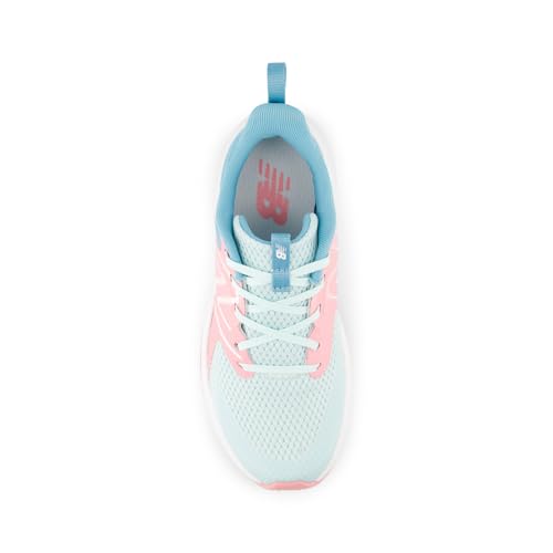 New Balance Kid's Rave Run V2 Lace-Up Running Shoe, Glint Blue/Double Bubble, 6 W Big Kid