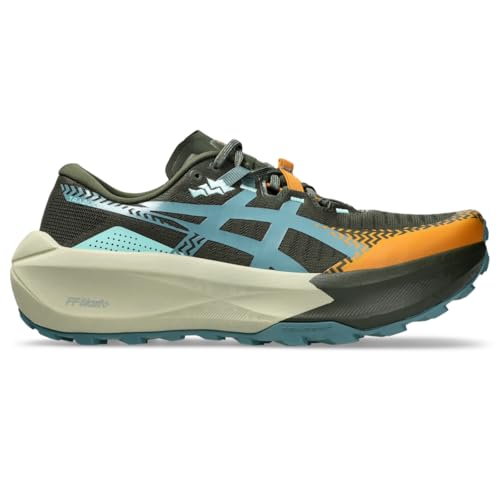 ASICS Men's Trabuco MAX 5 Running Shoes, 11.5, Vintage Khaki/Foggy Teal