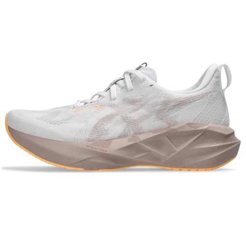 ASICS Women's NOVABLAST 5 Running Shoes, 8.5, White/Fawn