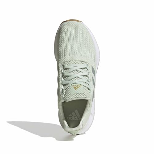 adidas Women's Swift Run 1.0, Linen Green/White, 9.5