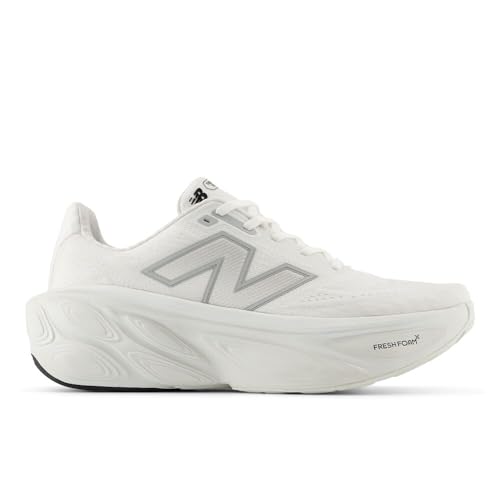 New Balance Men's Fresh Foam X More V5 Running Shoe, White/Reflection/Silver Metallic, 12 M