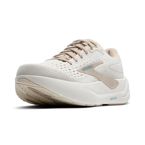 Brooks Women’s Ghost Max 3 Neutral Running & Walking Shoe - Coconut/Chateau Grey/Blue - 8 Medium