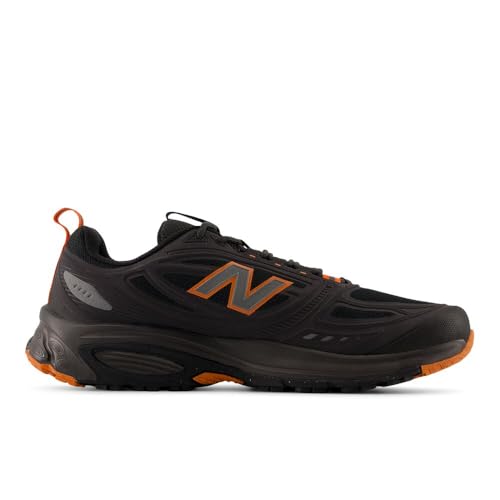 Men's New Balance 410 v9 Trail Shoes in Faded Black/Team Orange alternate view 3