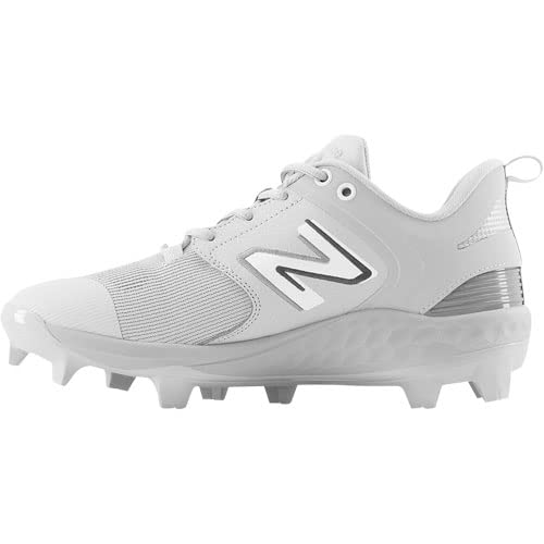 New Balance Men's Fresh Foam 3000 V6 Molded Baseball Shoe, Grey/White, 15 M
