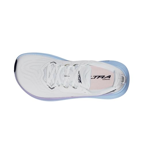 ALTRA Women's FWD VIA Road Running Shoe, White/Light Blue, 8.5