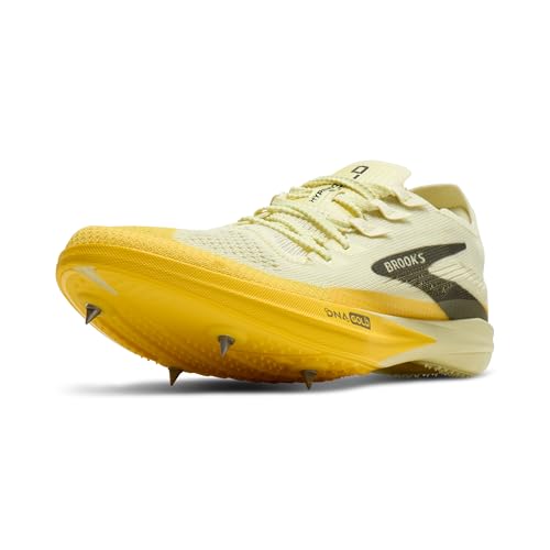 Brooks Hyperion Elite LD Unisex 4-Pin Track Spike Racing Unisex Shoe - Luminary/Cyber Yellow/Black - 7.5 Medium
