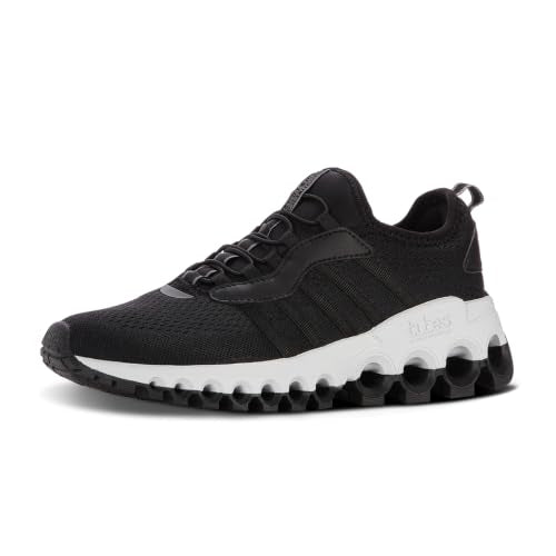 K-Swiss Women's Tubes Slip-On Sneaker, Black/White/Smoked Pearl, 7.5 M