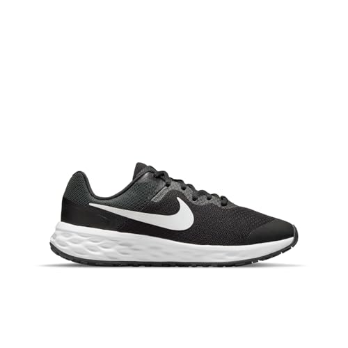 Nike Kid's Revolution 6 NN Grade School Unisex Running Shoes, Black/White-Dk Smoke Grey, 6.5 M US