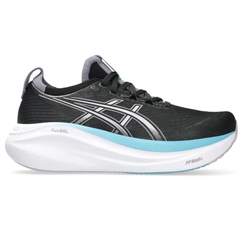 ASICS Women's Gel-Nimbus 27 Running Shoe, 5, Black/Dusk Violet