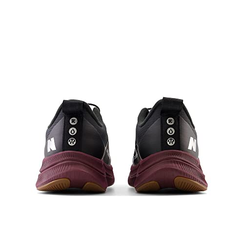 New Balance Men's Fuel Cell Propel V4 Permafrost Running Shoe, Black/Nb Burgundy, 7 M