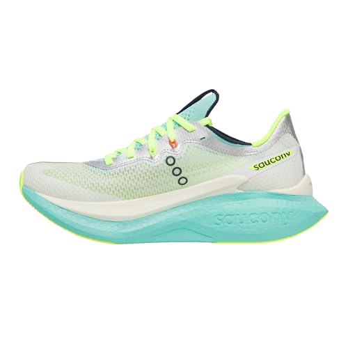 Saucony Women's Endorphin Pro 5 Sneaker, White/Splash, 10.5