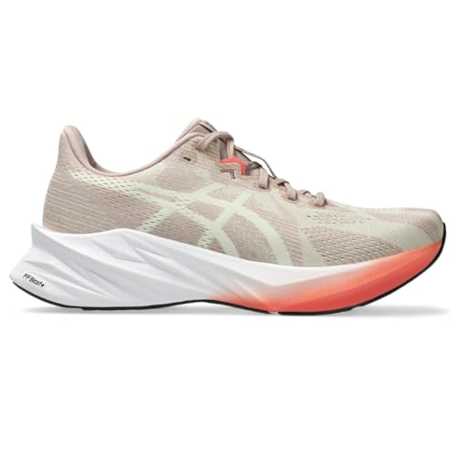 ASICS Women's DYNABLAST 5 Running Shoes, 8, Fawn/Oyster White