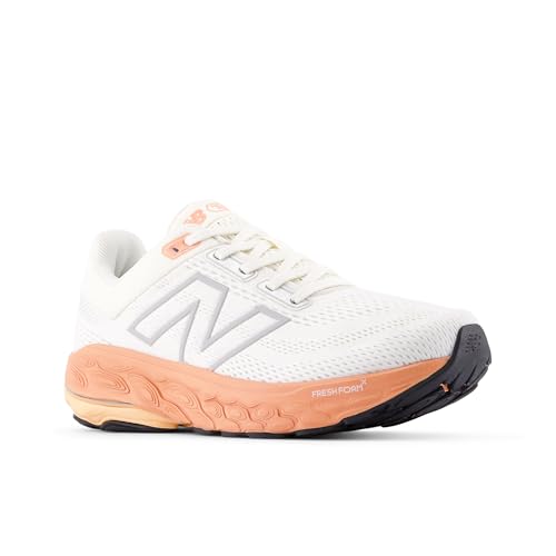 New Balance Women's Fresh Foam X 860 V14 Running Shoe, Nb 103 White/Angora/Peach Nectar, 9 M