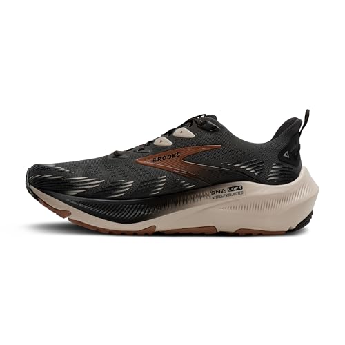 Brooks Men's Ghost Trail, Off-Road Running Shoe for Rugged Terrain - Ebony/Black/Clove - 11 Medium