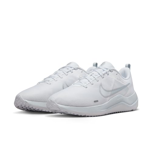 Nike Men's Downshifter 12 Trainers, White Metallic Silver Pure Platinum, 40.5 EU