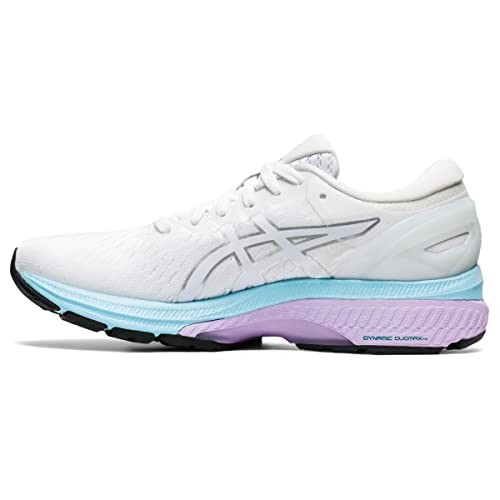 ASICS Women's Gel-Kayano 27 Running Shoe, White/Pure Silver - 7.5