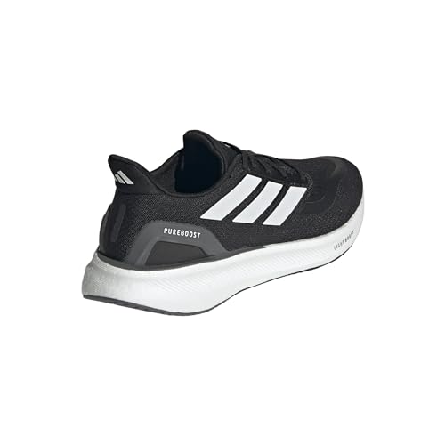 Adidas Men's Pureboost 5, Black/White/Grey, 11