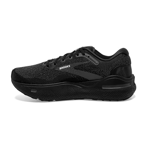 Brooks Men’s Ghost Max Cushion Neutral Running & Walking Shoe - Black/Black/Ebony - 8 Medium