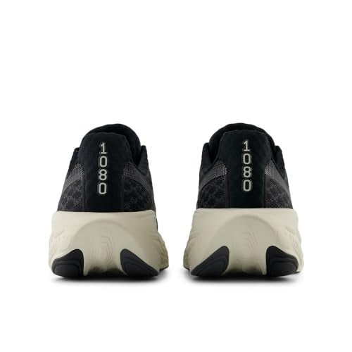 New Balance Women's Fresh Foam X 1080 V14 Running Shoe, Black/Phantom/Sea Salt, 8 M