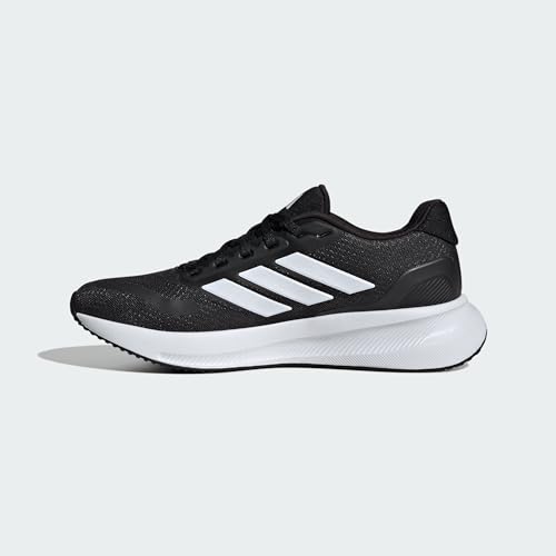 Adidas Women's Run Falcon 5, Black/White/Black, 7.5