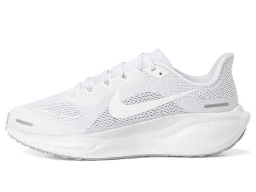 Nike Women's Pegasus 41 White/White/Pure Platinum/Metallic Silver 10 Medium