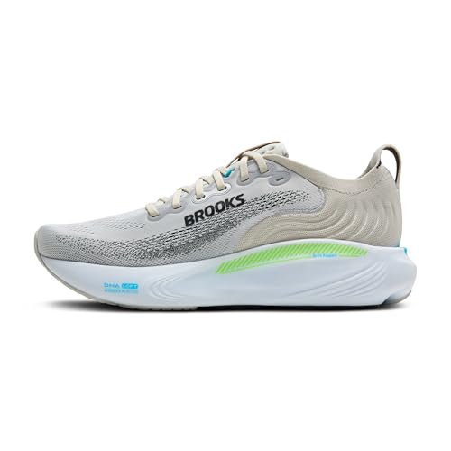 Brooks Men’s Adrenaline GTS 25 Supportive Running & Walking Shoe - Oyster/Green Gecko/Blue - 7 Medium