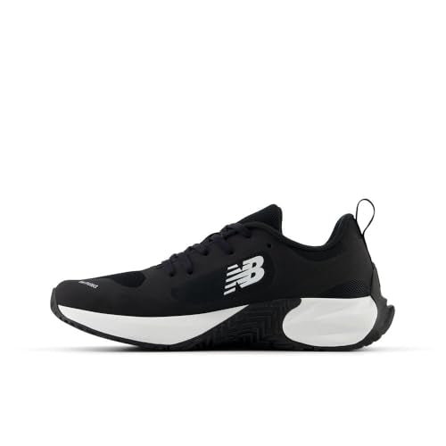 New Balance Kid's FuelCell Play V1 Lace-Up Running Shoe, Black/White, 5.5 M Big Kid