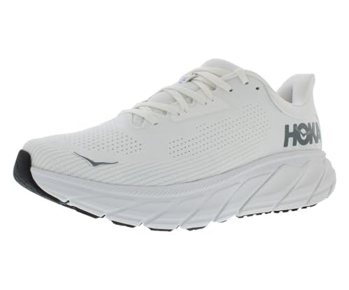 HOKA ONE ONE Arahi 7 Mens Shoes Size 12.5, Color: Blanc De Blanc/Steel Wool