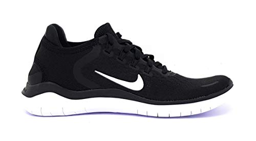 Nike Women's Free RN 2018 Black/White Running Shoe 12 US