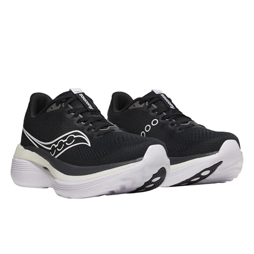 Saucony Men's Endorphin Trainer Sneaker, Black/White, 9