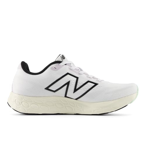 New Balance Women's Fresh Foam 680 V8 Running Shoe, White/Grey Matter/Taro, 8.5 M