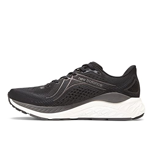 New Balance Men's Fresh Foam 860 V13 Running Shoe, Black/White, 10 Medium