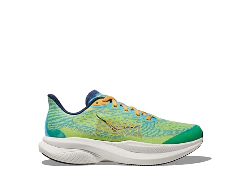 Hoka, Unisex, Mach 6 (Big Kid), Lettuce/Bellwether Blue, 5.5 Big Kid, M