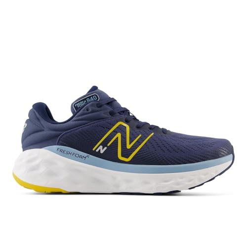 New Balance Men's Fresh Foam X 840 V1 Running Shoe, Vintage Indigo/Ginger Lemon/Chrome Blue, 7 M
