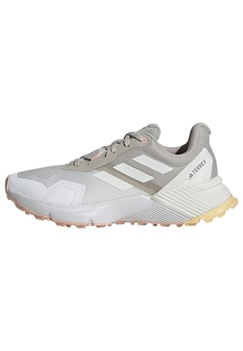adidas Women's Terrex Soulstride Trail Running, Wonder Alumina/Blush Pink, 10