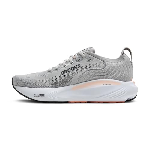 Brooks Women’s Adrenaline GTS 25 Supportive Running & Walking Shoe - Grey/Blackened Pearl/Coral - 7.5 X-Wide