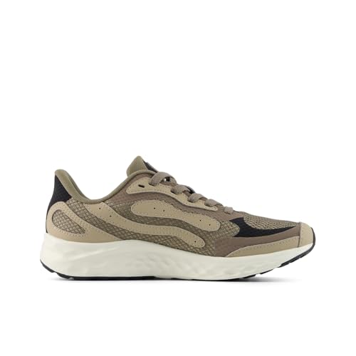 New Balance Kid's Fresh Foam Arishi V4 Tiralux Lace-Up Running Shoe, Stoneware/Thunder Brown, 4 Big Kid