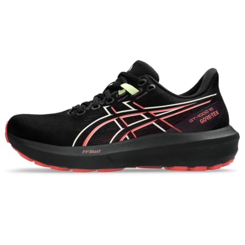 ASICS Women's GT-1000 15 GTX Running Shoes, 8, Black/Dark Aubergine