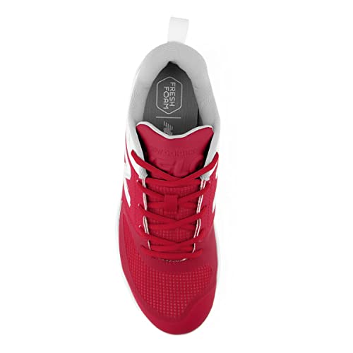 New Balance Women's Fresh Foam X Velo V3 Metal Softball Shoe, Red/White, 7.5 Medium US