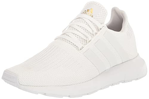 adidas Womens Swift Run White/White/Gold Metallic 5