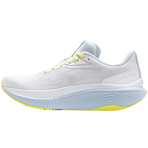 Saucony Women's Echelon 10 Sneaker, White/Ballad, 9.5 Wide