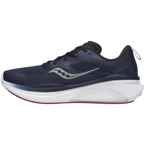 Saucony Men's Omni 22 Sneaker, Navy/Currant, 12