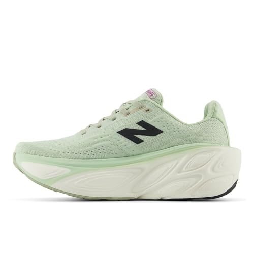 New Balance Women's Fresh Foam X More V5 Running Shoe, Natural Mint/Purple Fuchsia/Black, 8