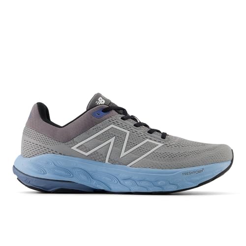 New Balance Men's Fresh Foam X 860 V14 Running Shoe, Slate Grey/Chrome Blue/Sea Salt, 9