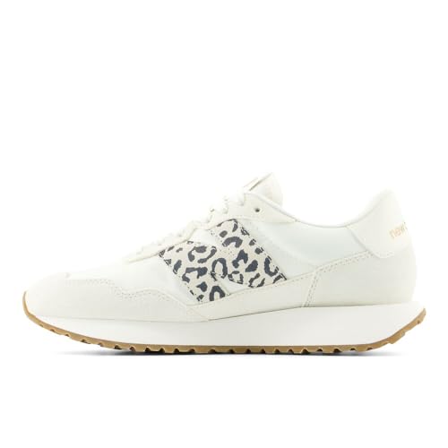 New Balance Women's 237 V1 Sneaker, Sea Salt/Black/Gold Metallic, 9.5 M