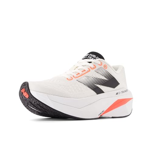 New Balance Women's FuelCell SuperComp Trainer V3 Running Shoe, Sea Salt/Urgent Red/Black, 8.5 M