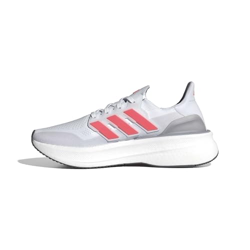 Adidas Men's Ultraboost 5, White/Solar Red/Halo Silver, 8