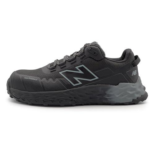 New Balance Fresh Foam Cremorne Composite Toe Safety Shoes for Men - Non Slip, Electrical Hazard - Black/Grey, Low Rise