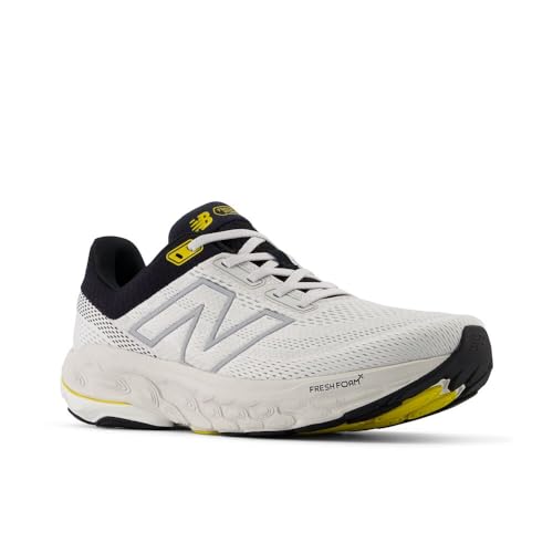 New Balance Men's Fresh Foam X 860 V14 Running Shoe, Grey Matter/Black/Ginger Lemon, 11 M